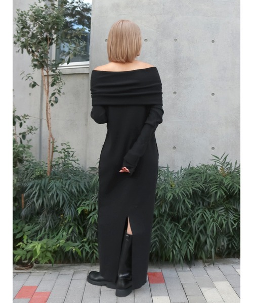 Ungrid（アングリッド）の「オフショルニットワンピース（ワンピース・レディース・グリーン/ブラウン/ブラック・FREE）」の5枚目の写真