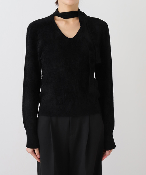 EDIT. FOR LULU（エディットフォールル）の「【EMILY ODA/エミリーオダ】Wrapped Scarf Knit Top（ニット/セーター・レディース・ホワイト・FREE）」の21枚目の写真