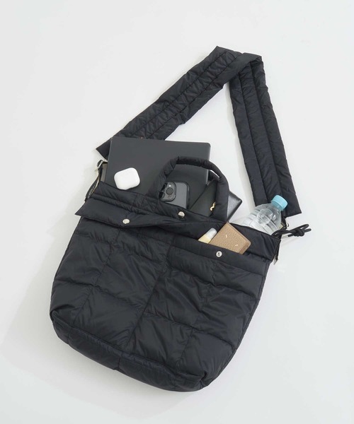 beautiful people（ビューティフルピープル）の「【beautiful people×THE TOKYO/ビューティフルピープル×ザトウキョウ】別注 shoulder bag/ショルダーバッグ/ナイロンバッグ/ヘルメットバッグ/巾着バッグ（ショルダーバッグ・レディース・ブラック/カーキ/グレー・FREE）」の4枚目の写真