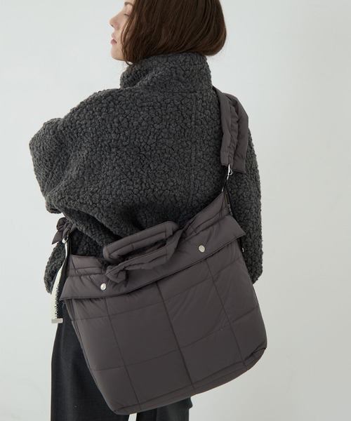 beautiful people（ビューティフルピープル）の「【beautiful people×THE TOKYO/ビューティフルピープル×ザトウキョウ】別注 shoulder bag/ショルダーバッグ/ナイロンバッグ/ヘルメットバッグ/巾着バッグ（ショルダーバッグ・レディース・ブラック/カーキ/グレー・FREE）」の20枚目の写真