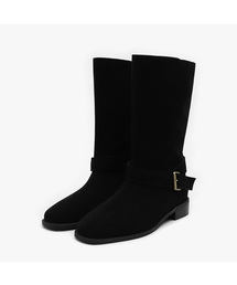 Crizelle バックル ストラップ ミドルブーツ (3cm)