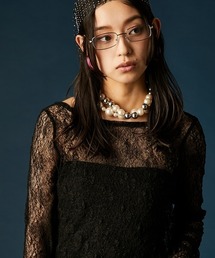 GEVS. | レースクルーネックプルオーバー＜大きいサイズ有＞GEVS.(Tシャツ/カットソー)