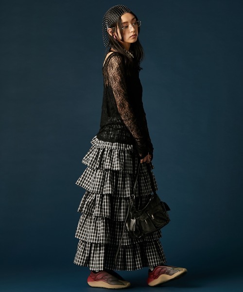 GEVS.(ジェイヴィス)の「レースクルーネックプルオーバー<大きいサイズ有>GEVS.(Tシャツ/カットソー・レディース・ブラック/オフホワイト・M/5L/4L/3L/LL/L)」の12枚目の写真