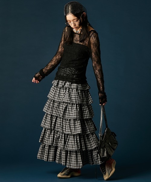 GEVS.(ジェイヴィス)の「レースクルーネックプルオーバー<大きいサイズ有>GEVS.(Tシャツ/カットソー・レディース・ブラック/オフホワイト・M/5L/4L/3L/LL/L)」の14枚目の写真