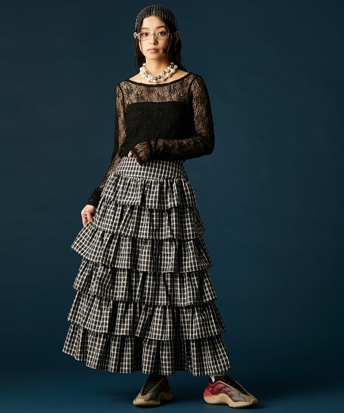 GEVS.(ジェイヴィス)の「レースクルーネックプルオーバー<大きいサイズ有>GEVS.(Tシャツ/カットソー・レディース・ブラック/オフホワイト・M/5L/4L/3L/LL/L)」の15枚目の写真