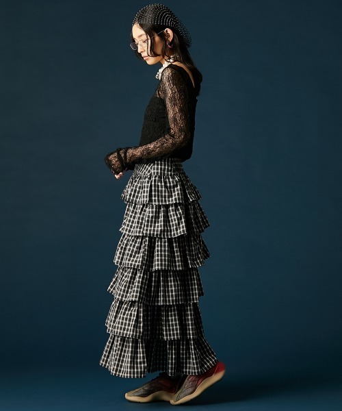 GEVS.(ジェイヴィス)の「レースクルーネックプルオーバー<大きいサイズ有>GEVS.(Tシャツ/カットソー・レディース・ブラック/オフホワイト・M/5L/4L/3L/LL/L)」の16枚目の写真