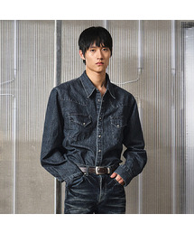 LMOOD（エルムード）の「ベッドガイ デニム ウェスタンシャツ ダークブルー（シャツ/ブラウス）」