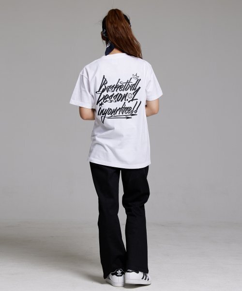 CREAM SODA LAB(クリームソーダラボ)の「バスケットボールレッスン.1 半袖Tシャツ ホワイト(Tシャツ/カットソー・メンズ・その他・LARGE/X-LARGE/XX-LARGE/MEDIUM)」の8枚目の写真