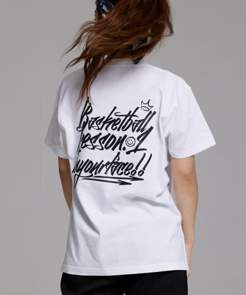 CREAM SODA LAB(クリームソーダラボ)の「バスケットボールレッスン.1 半袖Tシャツ ホワイト(Tシャツ/カットソー・メンズ・その他・LARGE/X-LARGE/XX-LARGE/MEDIUM)」の9枚目の写真