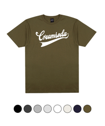 アセンティックロゴ半袖Tシャツオリーブホワイト