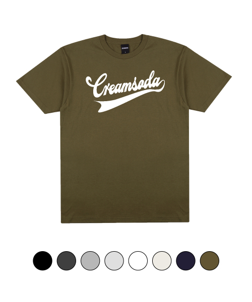CREAM SODA LAB(クリームソーダラボ)の「アセンティックロゴ半袖Tシャツオリーブホワイト(Tシャツ/カットソー・レディース・その他・MEDIUM/LARGE/X-LARGE/XX-LARGE)」の1枚目の写真