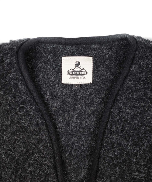 COLD BREAKER（コールドブレーカー）の「【COLD BREAKER/コールドブレーカー】V NECK ZIP VEST（その他アウター・メンズ・ベージュ/ブラック・LARGE/MEDIUM）」の4枚目の写真