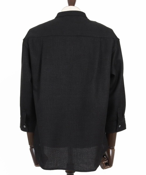 felkod(フィルコッド)の「ms6345-Linen Like Fabric Band Collar Shirts バンドカラー七分袖シャツ(F26S160)(シャツ/ブラウス・メンズ・ホワイト/ブラック・S/M/L)」の18枚目の写真