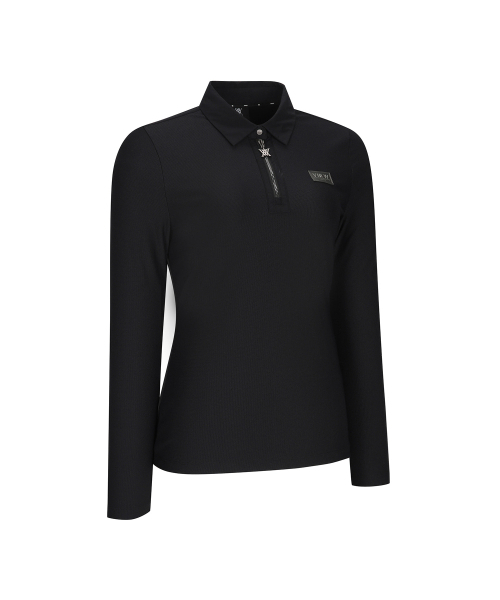 ANEW GOLF（アニューゴルフ）の「W ZIPPER POINT L/TS_BK（ポロシャツ・レディース・その他・MEDIUM/SMALL/X-SMALL）」の3枚目の写真