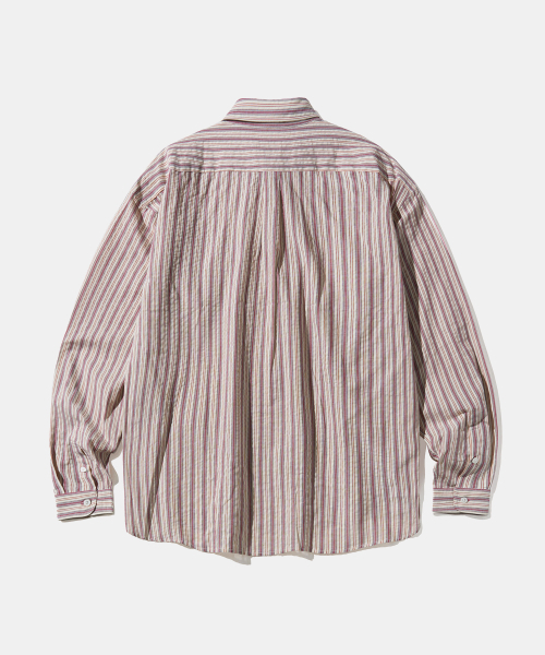 Diamond Layla(ダイアモンドレイラ)の「Retro Mood Stripe Seersucker Shirt S166(シャツ/ブラウス・レディース・その他・MEDIUM/LARGE/X-LARGE)」の2枚目の写真