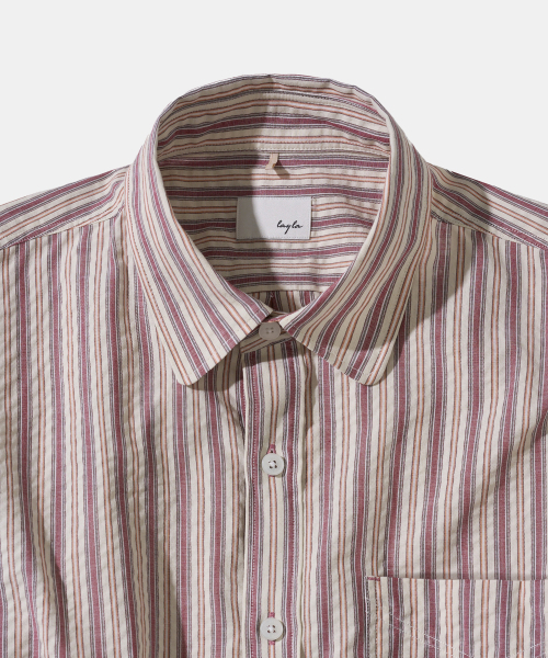 Diamond Layla(ダイアモンドレイラ)の「Retro Mood Stripe Seersucker Shirt S166(シャツ/ブラウス・レディース・その他・MEDIUM/LARGE/X-LARGE)」の3枚目の写真