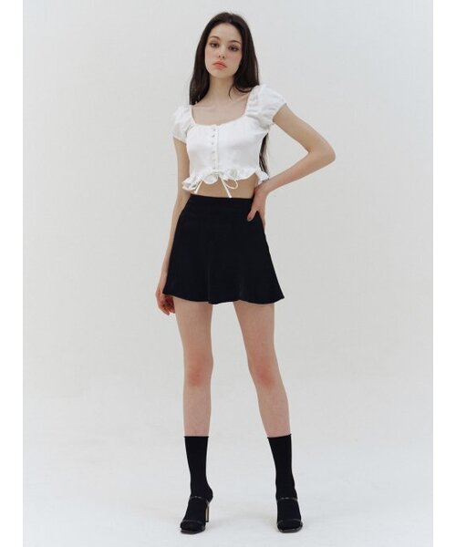 KINDABABY（カインダベイビー）の「Black Satin Line Mini Skirt（スカート・レディース・その他・SMALL/MEDIUM）」の3枚目の写真