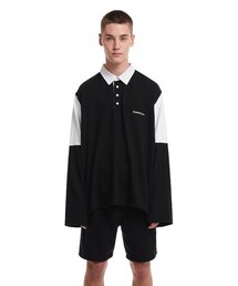 TRUNK PROJECT（トランクプロジェクト）の「Paneled Polo Shirt_Black（ポロシャツ）」