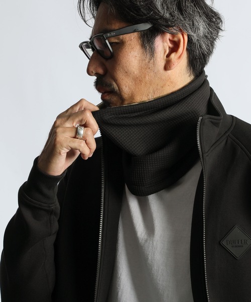 BLACK LABEL〕CAMO FLEECE NECK GAITER：裏迷彩柄フリース ネック