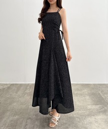 CENEA（セネア）の「薄手ツイードレースアップラッフルキャミワンピース[低身長サイズLP有り]（ワンピース）」