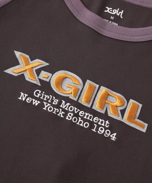 X-girl(エックスガール)の「ORNAMENT HEART SLEEVE RAGLAN L/S BABY TEE(Tシャツ/カットソー・レディース・ブラウン/ブラック/オリーブ・S/M)」の10枚目の写真