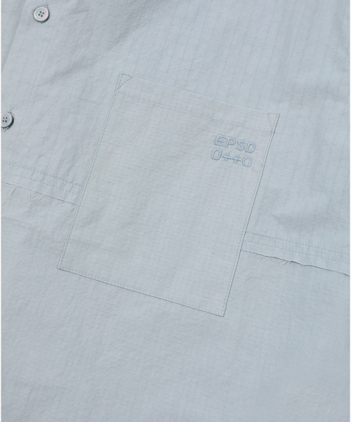 EPISODE UNTITLED（エピソードアンタイトルド）の「MATCH CHECK POCKET HALF SLEEVES SHIRTS_GREY BLUE（シャツ/ブラウス・レディース・その他・FREE）」の3枚目の写真