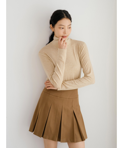NITINA(ニティナ)の「ウールブレンドプリーツスカート BG(スカート・レディース・ベージュ・SMALL/MEDIUM/LARGE)」の4枚目の写真