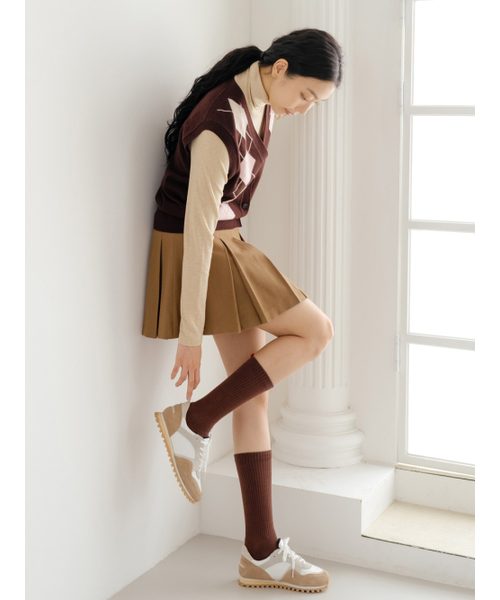NITINA(ニティナ)の「ウールブレンドプリーツスカート BG(スカート・レディース・ベージュ・SMALL/MEDIUM/LARGE)」の7枚目の写真