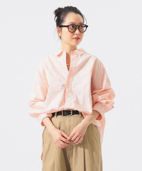 BEAMS BOY（ビームスボーイ）の「タイプ ビッグ シャツ（シャツ/ブラウス・レディース・ネイビー/ピンク/ナチュラル・ONE SIZE）」の3枚目の写真