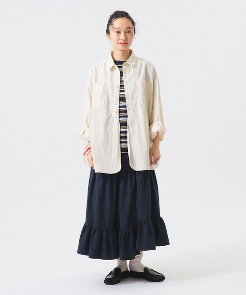 BEAMS BOY（ビームスボーイ）の「タイプ ビッグ シャツ（シャツ/ブラウス・レディース・ネイビー/ピンク/ナチュラル・ONE SIZE）」の21枚目の写真