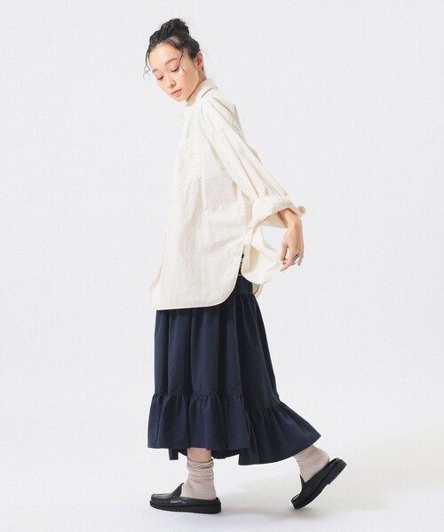 BEAMS BOY（ビームスボーイ）の「タイプ ビッグ シャツ（シャツ/ブラウス・レディース・ネイビー/ピンク/ナチュラル・ONE SIZE）」の22枚目の写真