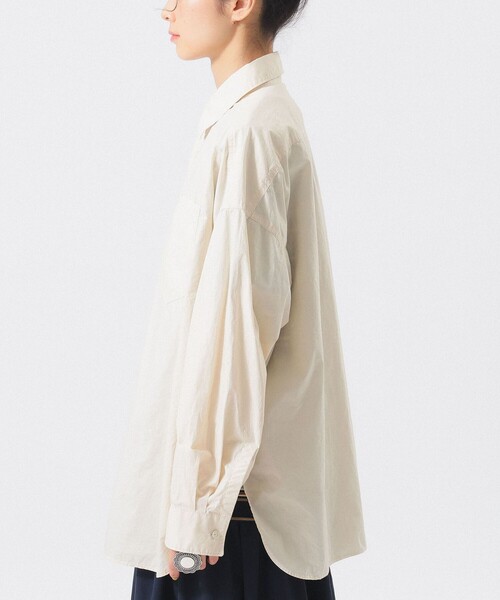 BEAMS BOY（ビームスボーイ）の「タイプ ビッグ シャツ（シャツ/ブラウス・レディース・ネイビー/ピンク/ナチュラル・ONE SIZE）」の4枚目の写真