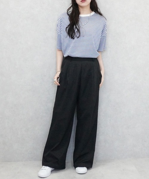 SELECT LEVERY(セレクトリベリー)の「接触冷感 イージーケアツイルツータックパンツ(その他パンツ・レディース・アイボリー/ブラック/ベージュ/チャコール・MEDIUM)」の16枚目の写真