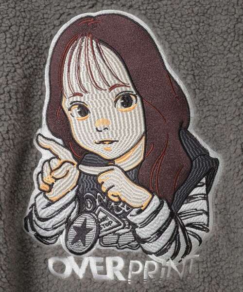 over print(オーバープリント)の「【over print】SING GIRL BONDING BOA HOODIE(パーカー・レディース・ブラウン/グレー/ブラック・MEDIUM/LARGE)」の4枚目の写真
