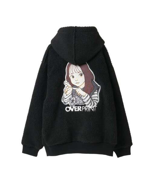 over print(オーバープリント)の「【over print】SING GIRL BONDING BOA HOODIE(パーカー・レディース・ブラウン/グレー/ブラック・MEDIUM/LARGE)」の8枚目の写真