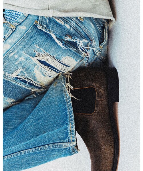 BEAMS(ビームス)の「【別注】PADRONE / SIDE GORE BOOTS "CRACK"(ドレスシューズ・メンズ・ブラック・43/42/41/40)」の7枚目の写真