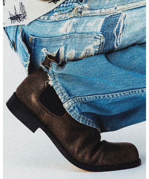 BEAMS(ビームス)の「【別注】PADRONE / SIDE GORE BOOTS "CRACK"(ドレスシューズ・メンズ・ブラック・43/42/41/40)」の8枚目の写真