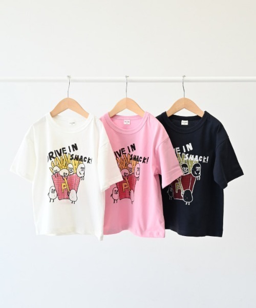 jeans-b 2nd(ジーンズベーセカンド)の「Jeans-b 2nd/ジーンズベーセカンド POTATOTシャツ(Tシャツ/カットソー・キッズ・ネイビー/ピンク/オフホワイト・160cm/150cm/140cm/130cm/120cm/110cm)」の12枚目の写真