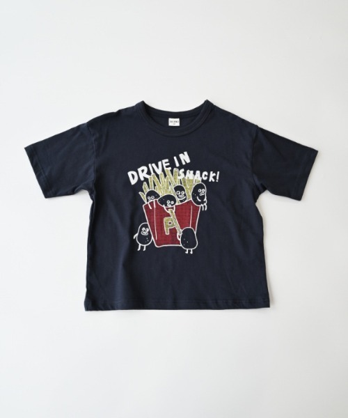 jeans-b 2nd(ジーンズベーセカンド)の「Jeans-b 2nd/ジーンズベーセカンド POTATOTシャツ(Tシャツ/カットソー・キッズ・ネイビー/ピンク/オフホワイト・160cm/150cm/140cm/130cm/120cm/110cm)」の5枚目の写真