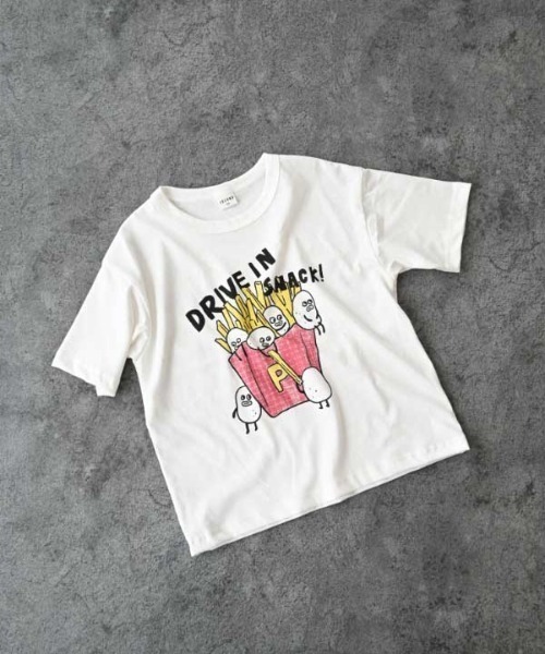 jeans-b 2nd(ジーンズベーセカンド)の「Jeans-b 2nd/ジーンズベーセカンド POTATOTシャツ(Tシャツ/カットソー・キッズ・ネイビー/ピンク/オフホワイト・160cm/150cm/140cm/130cm/120cm/110cm)」の9枚目の写真