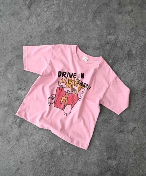 jeans-b 2nd(ジーンズベーセカンド)の「Jeans-b 2nd/ジーンズベーセカンド POTATOTシャツ(Tシャツ/カットソー・キッズ・ネイビー/ピンク/オフホワイト・160cm/150cm/140cm/130cm/120cm/110cm)」の10枚目の写真