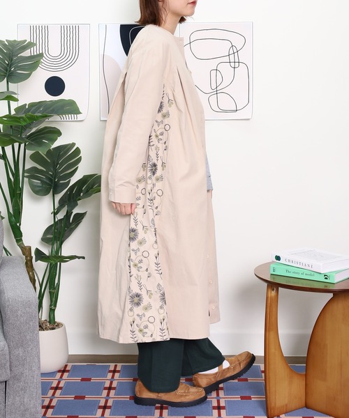 EMAGO 花ﾊﾟｰﾂ刺繍ﾜﾝﾋﾟｰｽ（シャツワンピース）｜Emago（イマゴ）の
