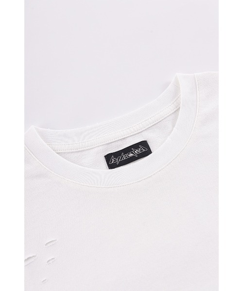 Hypolygon（ハイポリゴン）の「Tシャツ｜Distressed Tee｜Hypolygon（Tシャツ/カットソー・メンズ・ホワイト/ブラック・SMALL/MEDIUM/LARGE）」の11枚目の写真