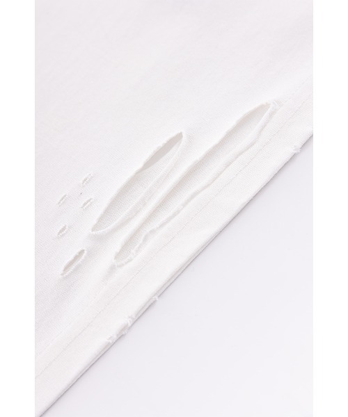 Hypolygon（ハイポリゴン）の「Tシャツ｜Distressed Tee｜Hypolygon（Tシャツ/カットソー・メンズ・ホワイト/ブラック・SMALL/MEDIUM/LARGE）」の15枚目の写真