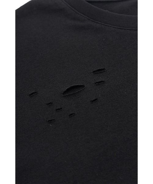 Hypolygon（ハイポリゴン）の「Tシャツ｜Distressed Tee｜Hypolygon（Tシャツ/カットソー・メンズ・ホワイト/ブラック・SMALL/MEDIUM/LARGE）」の5枚目の写真