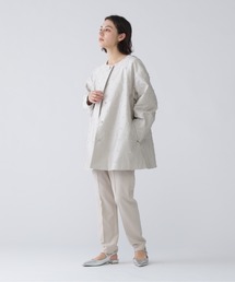 NAVYNAVY（ネイビーネイビー）の「【好きを着て気分が上がる】リボンジャガードショートコート（ノーカラーコート）」