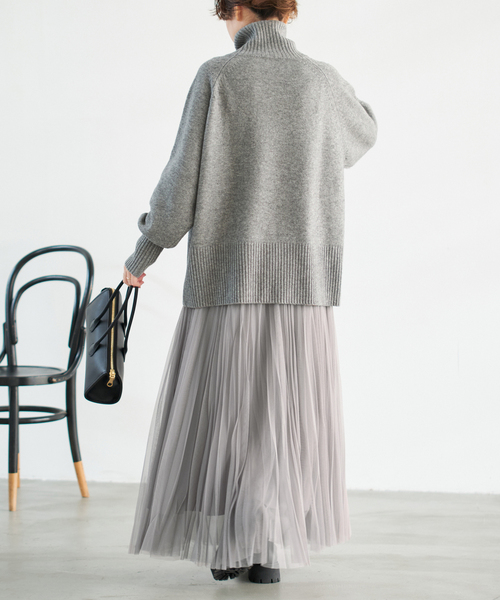 Spick & Span(スピックアンドスパン)の「《追加2》ランダムチュールプリーツスカート(スカート・レディース・グレー/モカ・36/38)」の11枚目の写真