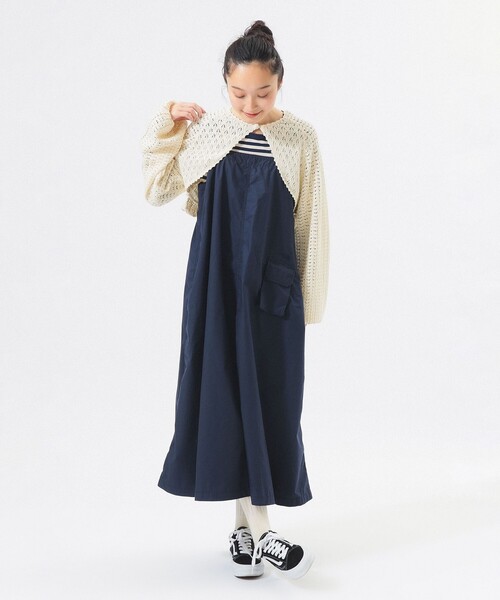 BEAMS BOY（ビームスボーイ）の「レース ニット ボレロ（ニット/セーター・レディース・ホワイト系その他7/ネイビー・ONE SIZE）」の3枚目の写真