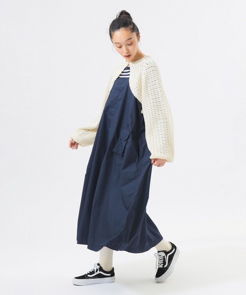 BEAMS BOY（ビームスボーイ）の「レース ニット ボレロ（ニット/セーター・レディース・ホワイト系その他7/ネイビー・ONE SIZE）」の4枚目の写真
