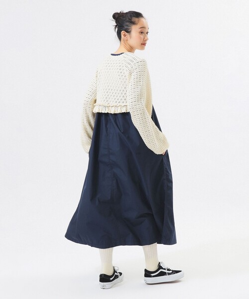 BEAMS BOY（ビームスボーイ）の「レース ニット ボレロ（ニット/セーター・レディース・ホワイト系その他7/ネイビー・ONE SIZE）」の5枚目の写真